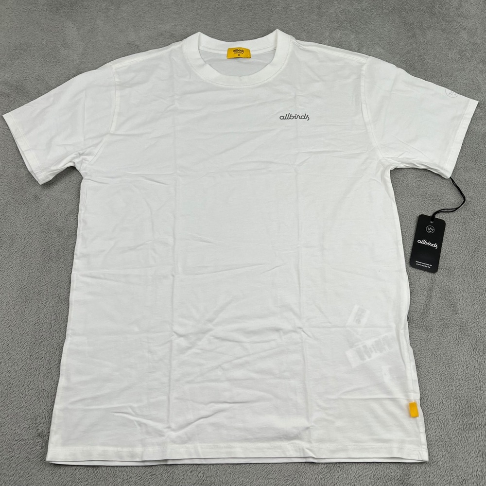 NEW Allbirds M Men's 100%‎ Organic Cotton Classic White Short Sleeve Tee